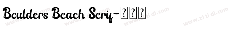 Boulders Beach Serif字体转换